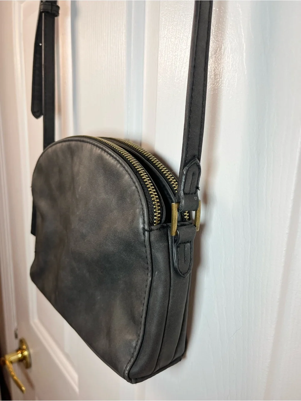 Universal Thread Faux Leather Distressed Small Satchel Crossbody Bag
